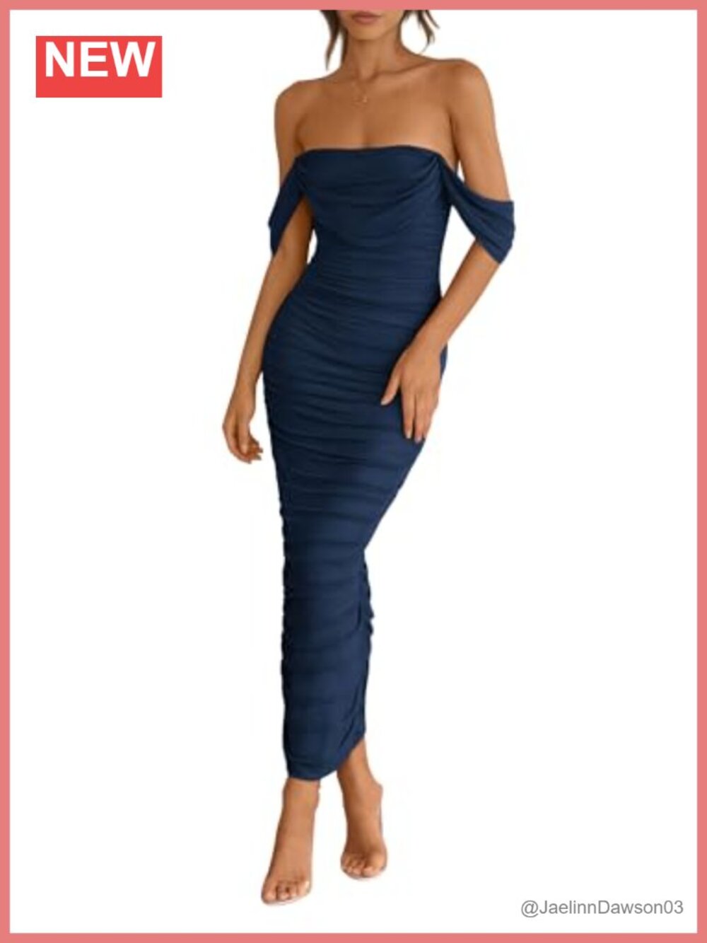 Womens Off Shoulder Strapless Mesh Maxi Bodycon Dress Ruched Backless
